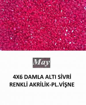 4X6 DAMLA ALTI SİVRİ RENKLİ AKRİLİK-PL.VİŞNE