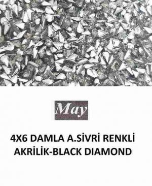 4X6 DAMLA ALTI SİVRİ RENKLİ AKRİLİK-BLACK DIAMOND