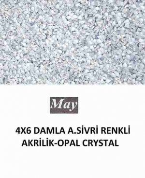 4X6 DAMLA ALTI SİVRİ RENKLİ AKRİLİK-OPAL CRYSTAL