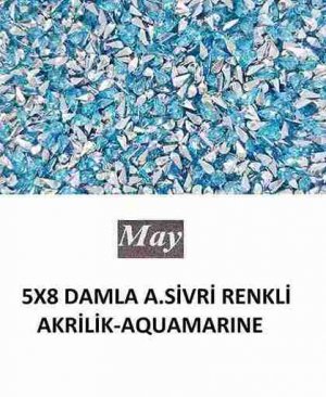 5X8 DAMLA ALTI SİVRİ RENKLİ AKRİLİK-AQUAMARINE