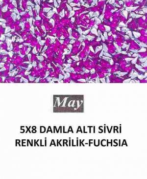 5X8 DAMLA ALTI SİVRİ RENKLİ AKRİLİK-FUCHSIA