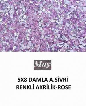 5X8 DAMLA ALTI SİVRİ RENKLİ AKRİLİK-ROSE