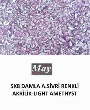 5X8 DAMLA ALTI SİVRİ RENKLİ AKRİLİK-LIGHT AMETHYST