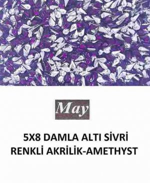 5X8 DAMLA ALTI SİVRİ RENKLİ AKRİLİK-AMETHYST