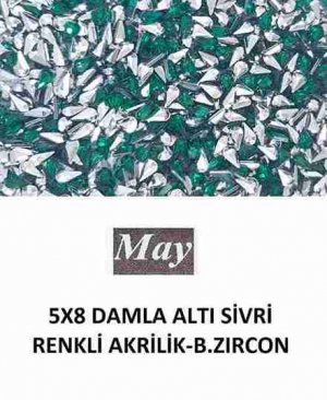 5X8 DAMLA ALTI SİVRİ RENKLİ AKRİLİK-BLUE ZIRCON