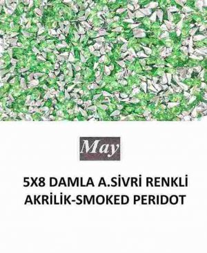 5X8 DAMLA ALTI SİVRİ RENKLİ AKRİLİK-SMOKED PERIDOT