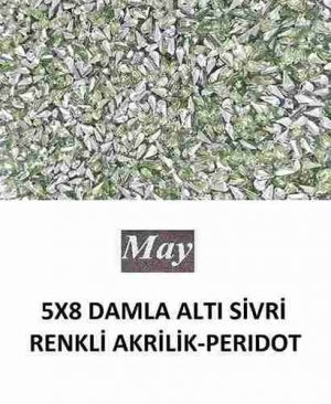 5X8 DAMLA ALTI SİVRİ RENKLİ AKRİLİK-PERIDOT