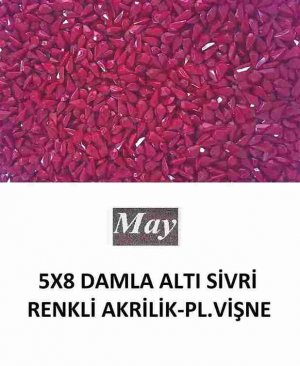 5X8 DAMLA ALTI SİVRİ RENKLİ AKRİLİK-PL.VİŞNE