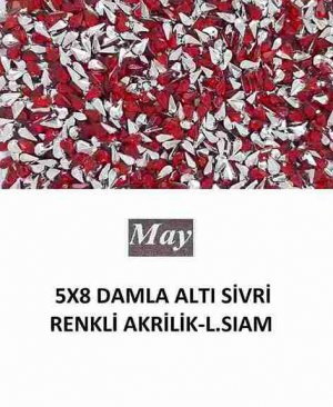 5X8 DAMLA ALTI SİVRİ RENKLİ AKRİLİK-LIGHT SIAM