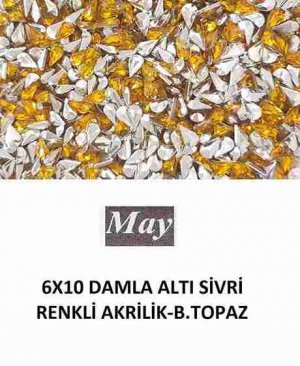 6X10 DAMLA ALTI SİVRİ RENKLİ AKRİLİK-BEACH TOPAZ