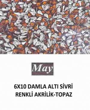 6X10 DAMLA ALTI SİVRİ RENKLİ AKRİLİK-TOPAZ