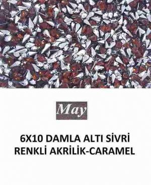 6X10 DAMLA ALTI SİVRİ RENKLİ AKRİLİK-CARAMEL