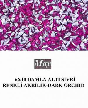 6X10 DAMLA ALTI SİVRİ RENKLİ AKRİLİK-DARK ORCHID