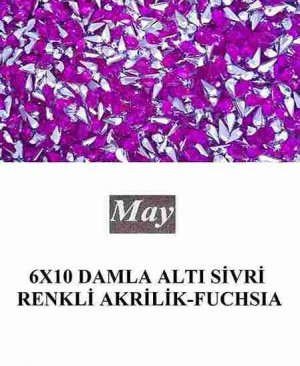 6X10 DAMLA ALTI SİVRİ RENKLİ AKRİLİK-FUCHSIA