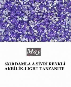 6X10 DAMLA ALTI SİVRİ RENKLİ AKRİLİK-LIGHT TANZANITE