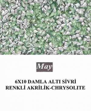 6X10 DAMLA ALTI SİVRİ RENKLİ AKRİLİK-CHRYSOLITE