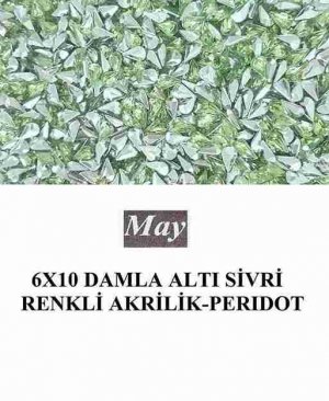 6X10 DAMLA ALTI SİVRİ RENKLİ AKRİLİK-PERIDOT