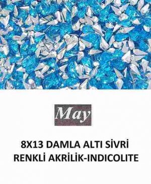 8X13 DAMLA ALTI SİVRİ RENKLİ AKRİLİK-INDICOLITE