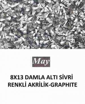 8X13 DAMLA ALTI SİVRİ RENKLİ AKRİLİK-GRAPHITE