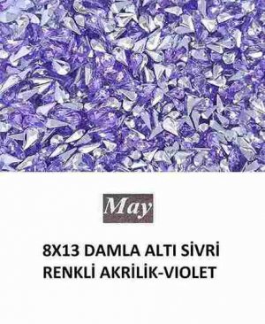 8X13 DAMLA ALTI SİVRİ RENKLİ AKRİLİK-VIOLET