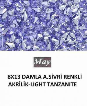 8X13 DAMLA ALTI SİVRİ RENKLİ AKRİLİK-LIGHT TANZANITE