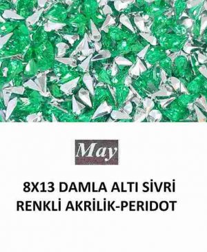 8X13 DAMLA ALTI SİVRİ RENKLİ AKRİLİK-PERIDOT