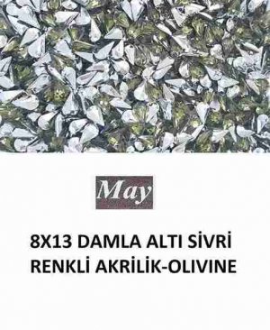 8X13 DAMLA ALTI SİVRİ RENKLİ AKRİLİK-OLIVINE