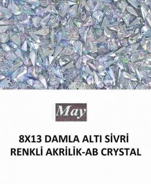 8X13 DAMLA ALTI SİVRİ RENKLİ AKRİLİK-AB CRYSTAL