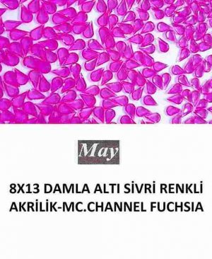 8X13 DAMLA ALTI SİVRİ RENKLİ AKRİLİK-MC.CHANNEL FUCHSIA