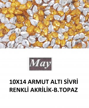 10X14 ARMUT ALTI SİVRİ RENKLİ AKRİLİK-BEACH TOPAZ