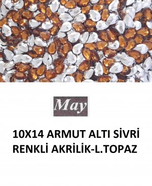 10X14 ARMUT ALTI SİVRİ RENKLİ AKRİLİK-LIGHT TOPAZ