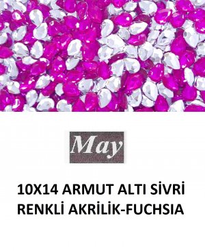 10X14 ARMUT ALTI SİVRİ RENKLİ AKRİLİK-FUCHSIA