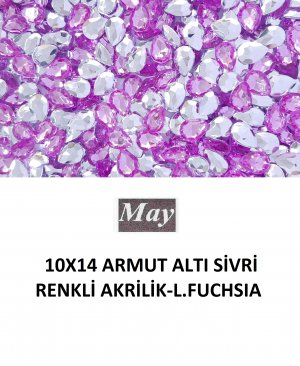 10X14 ARMUT ALTI SİVRİ RENKLİ AKRİLİK-LIGHT FUCHSIA