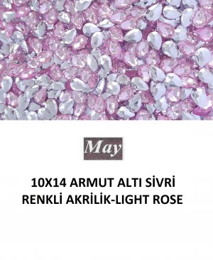 10X14 ARMUT ALTI SİVRİ RENKLİ AKRİLİK-LIGHT ROSE