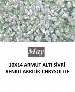 10X14 ARMUT ALTI SİVRİ RENKLİ AKRİLİK-CHRYSOLITE