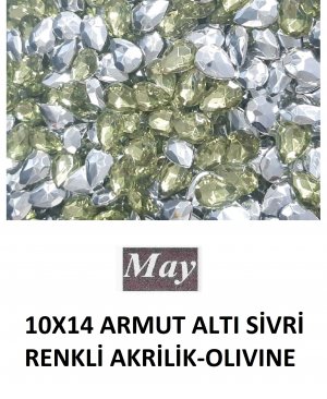 10X14 ARMUT ALTI SİVRİ RENKLİ AKRİLİK-OLIVINE