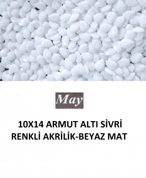 10X14 ARMUT ALTI SİVRİ RENKLİ AKRİLİK-BEYAZ MAT