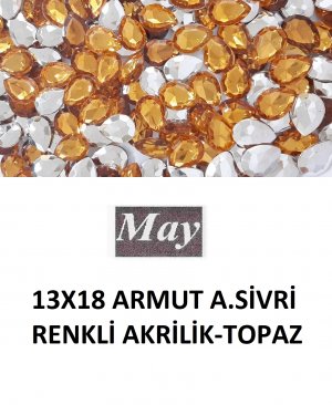 13X18 ARMUT ALTI SİVRİ RENKLİ AKRİLİK-TOPAZ