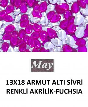 13X18 ARMUT ALTI SİVRİ RENKLİ AKRİLİK-FUCHSIA