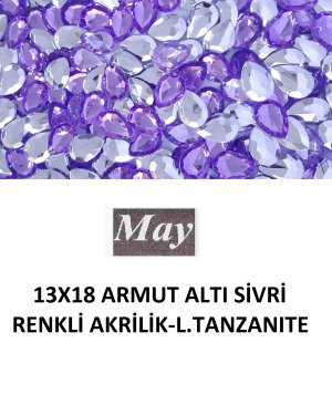 13X18 ARMUT ALTI SİVRİ RENKLİ AKRİLİK-LIGHT TANZANITE