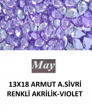 13X18 ARMUT ALTI SİVRİ RENKLİ AKRİLİK-VIOLET