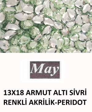 13X18 ARMUT ALTI SİVRİ RENKLİ AKRİLİK-PERIDOT