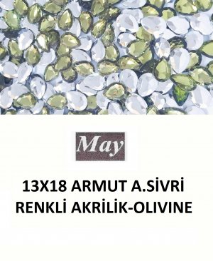 13X18 ARMUT ALTI SİVRİ RENKLİ AKRİLİK-OLIVINE