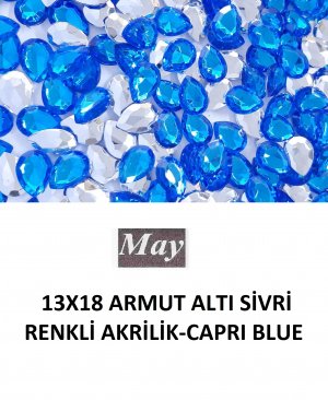 13X18 ARMUT ALTI SİVRİ RENKLİ AKRİLİK-CAPRI BLUE