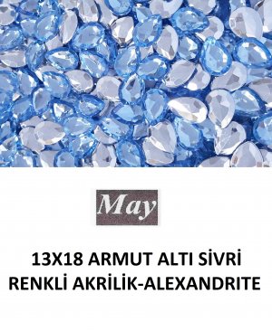 13X18 ARMUT ALTI SİVRİ RENKLİ AKRİLİK-ALEXANDRITE