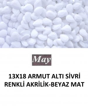 13X18 ARMUT ALTI SİVRİ RENKLİ AKRİLİK-BEYAZ MAT