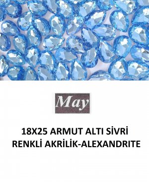 18X25 ARMUT ALTI SİVRİ RENKLİ AKRİLİK-ALEXANDRITE