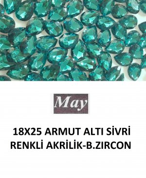 18X25 ARMUT ALTI SİVRİ RENKLİ AKRİLİK-BLUE ZIRCON