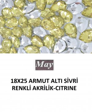 18X25 ARMUT ALTI SİVRİ RENKLİ AKRİLİK-CITRINE