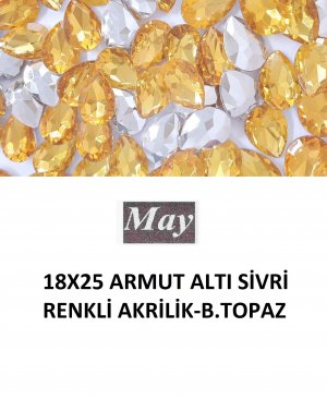 18X25 ARMUT ALTI SİVRİ RENKLİ AKRİLİK-BEACH TOPAZ